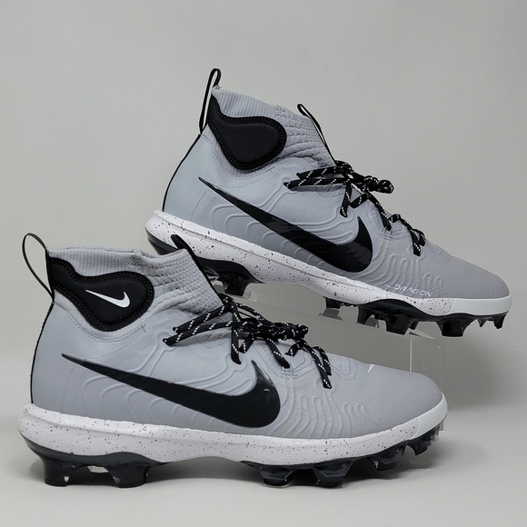 Nike Alpha Huarache NXT MCS Mid Baseball Cleats Gray Black DJ6519-003 Size 13 main image 7